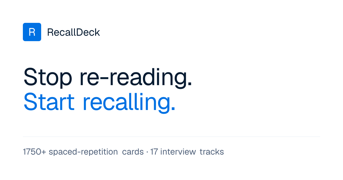 RecallDeck
